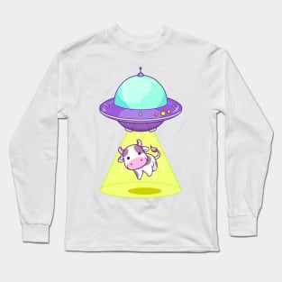 Cow Abduction - Alien Ship Long Sleeve T-Shirt